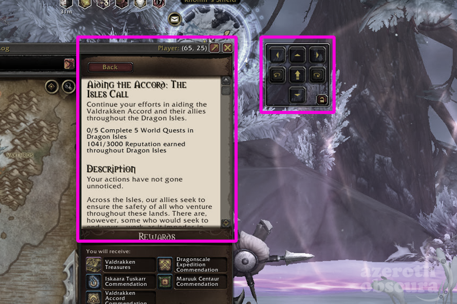 A screenshot showing accessibility options in WoW.