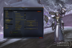 A screenshot showing WoW's accessibility options.